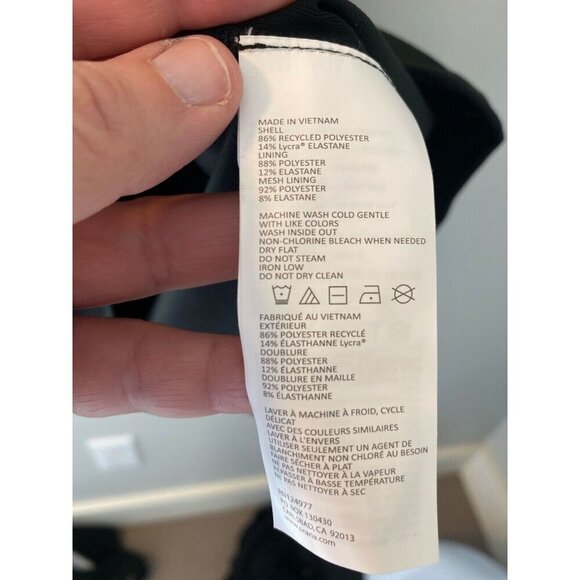 PrAna Becksa Crew Neck Tank Top 1X Solid Black shelf bra NWT - Picture 4 of 5